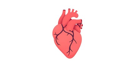 Obraz premium interconnection. Minimalist illustration of a heart and brain connected by a knot, symbolizing unity and thought. wellbeing guides.