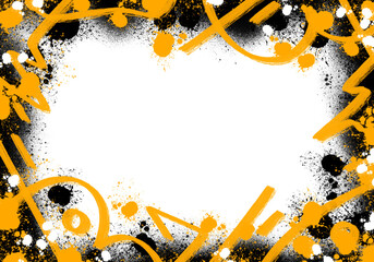 abstract sprayed graffiti frame illustration	
