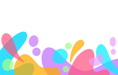 multicolor water splash shape frame illustration	