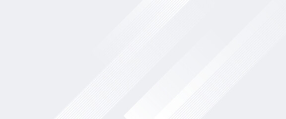 White luxury background with grey shadow diagonal stripes. Light elegant dynamic abstract BG. Trendy geometric neumorphism. Universal minimal 3d sale modern backdrop.