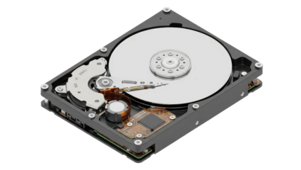 Hard Drive Disassembled, Circuitry Visible