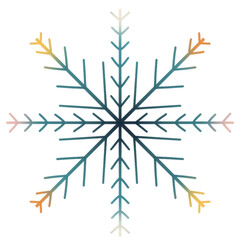 blue orange christmas snow flake