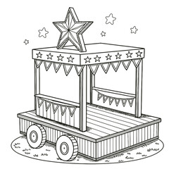 hand drawn vector illustration of an old train