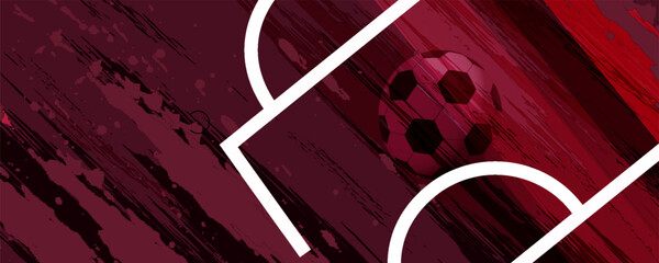 Soccer Template design , Football banner, Sport layout design, red Theme, vector