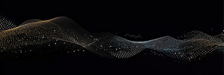 Isolated background of wave pattern created with dots in a futuristic style, perfect for website headers for innovators, app launch screens, or cutting-edge digital compositions.