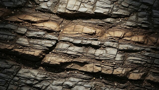 Textured Rock Formation - A Close-Up of Earths Geological Layers.