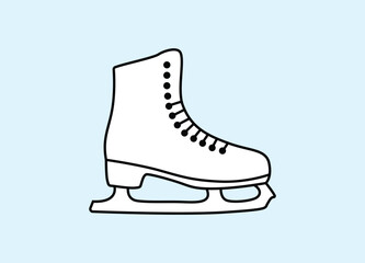 Ice Skating Shoe Vector Illustration Design