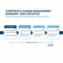 Corporate change management roadmap: phased approach for organizational transformation