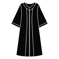 Elegant woman silhouette set, black vector icons of formal dress poses, fashion design for beauty, style, decor, and illustration