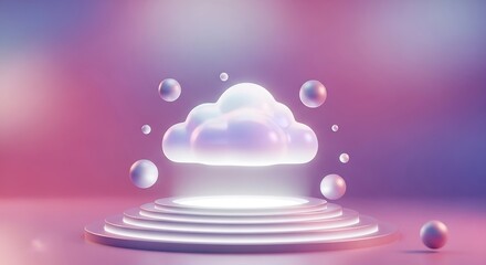 pink water drops 3D icon