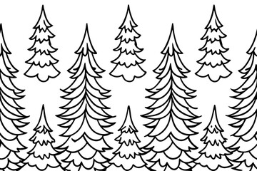 Obraz premium christmas trees vector