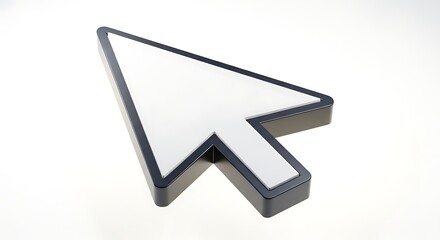 blue arrow isolated on white 3D icon