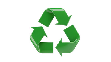 Obraz premium A green 3d recycling symbol isolated on a black background, representing environmental responsibility