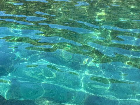 The beautiful clear waters of the Mediterranean Sea.