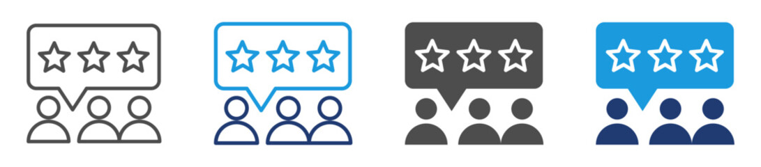 customer experience icon sheet with multiple style