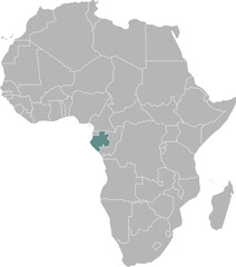 Fototapeta premium High-resolution illustration of Gabon, Africa.