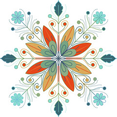 colorful floral mandala