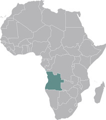 Angola Map Illustration in Africa © jinkyu