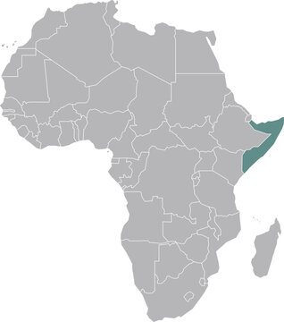 Somalia Map Illustration in Africa