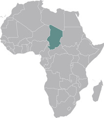 Chad, Africa Map, High-Resolution Illustration