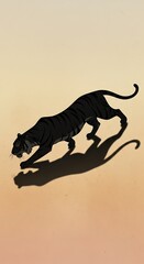 Black Panther Silhouette - A Study in Shadow and Form.