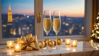 glasses of champagne