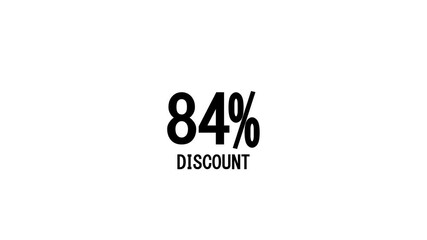 Forty eight percent discount advertising on white background with graphic elements