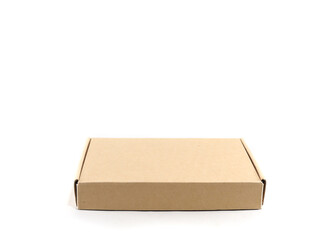 A brown cardboard box, providing a versatile container for packaging, shipping, or storage, insulated for easy integration into a variety of visual contexts.