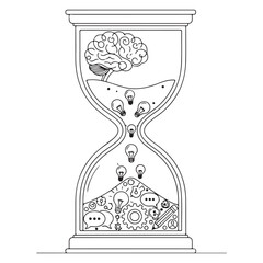 vector illustration of hourglass