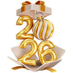 Golden 2026 New Year Celebration Gift
