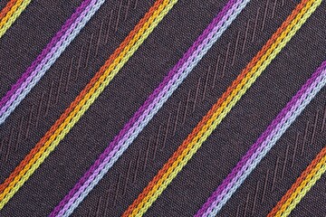 Abstract background with brown and white striped fabric