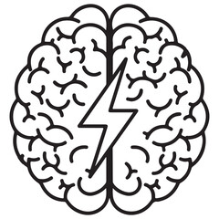 human brain vector illustration