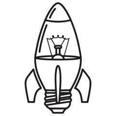 light bulb vector illustration line art