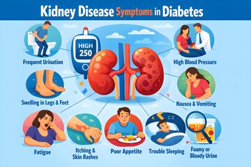 Kidney disease symptoms in diabetes patients 