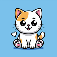 Kawaii Chibi Cat Character Art