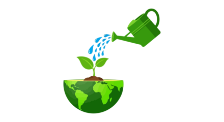 green plant in the shape of the earth