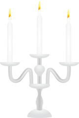 Classic candle holder. vector illustration