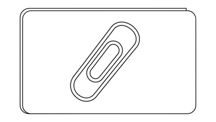 Simple Paperclip Icon on a White Background.