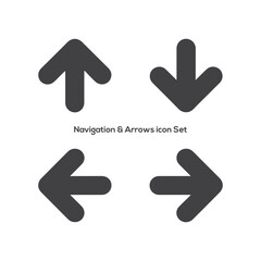 Modern Interface Arrow and Direction Icon Set: Essential Glyphs for Navigation, Movement, and User Actions.