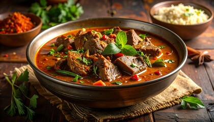 Authentic and Delicious Beef Stew with Rice: A Culinary Masterpiece in Frame