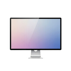 Fototapeta premium A modern flat screen computer monitor with a gradient colored display
