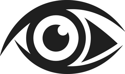 Eye vision icon illustration, human sight symbol, surveillance observation concept, optical awareness graphic, view perception design, security monitoring sign