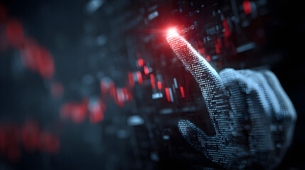 Finger touch on digital screen