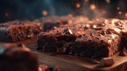 Delicious chocolate brownies with gooey texture and chocolate chips, perfect for dessert lovers and baking enthusiasts