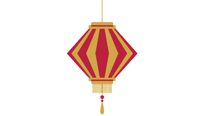Vibrant Red and Gold Chinese Lantern Hanging Decoration