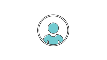 Simple User Icon Representing A Person In A Circle.