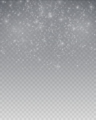 Shimmering White Light Particles and Star Dust Overlay Isolated