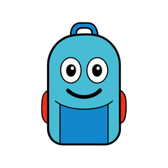 school backpack emoji with smiling face