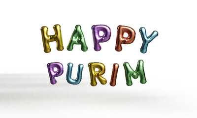 Happy Purim text font colorful object icon balloon carnival party jewish festival mask holiday happy purim traditional judaism fun enjoy march month template banner hebrew happy purim colorful balloon