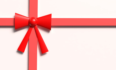 Ribbon bow red pink color white color box topview present promo happy new year merry christmas xmas anniversary shopping celebration ribbon bow valentine day shopping card gift present marketing sale 